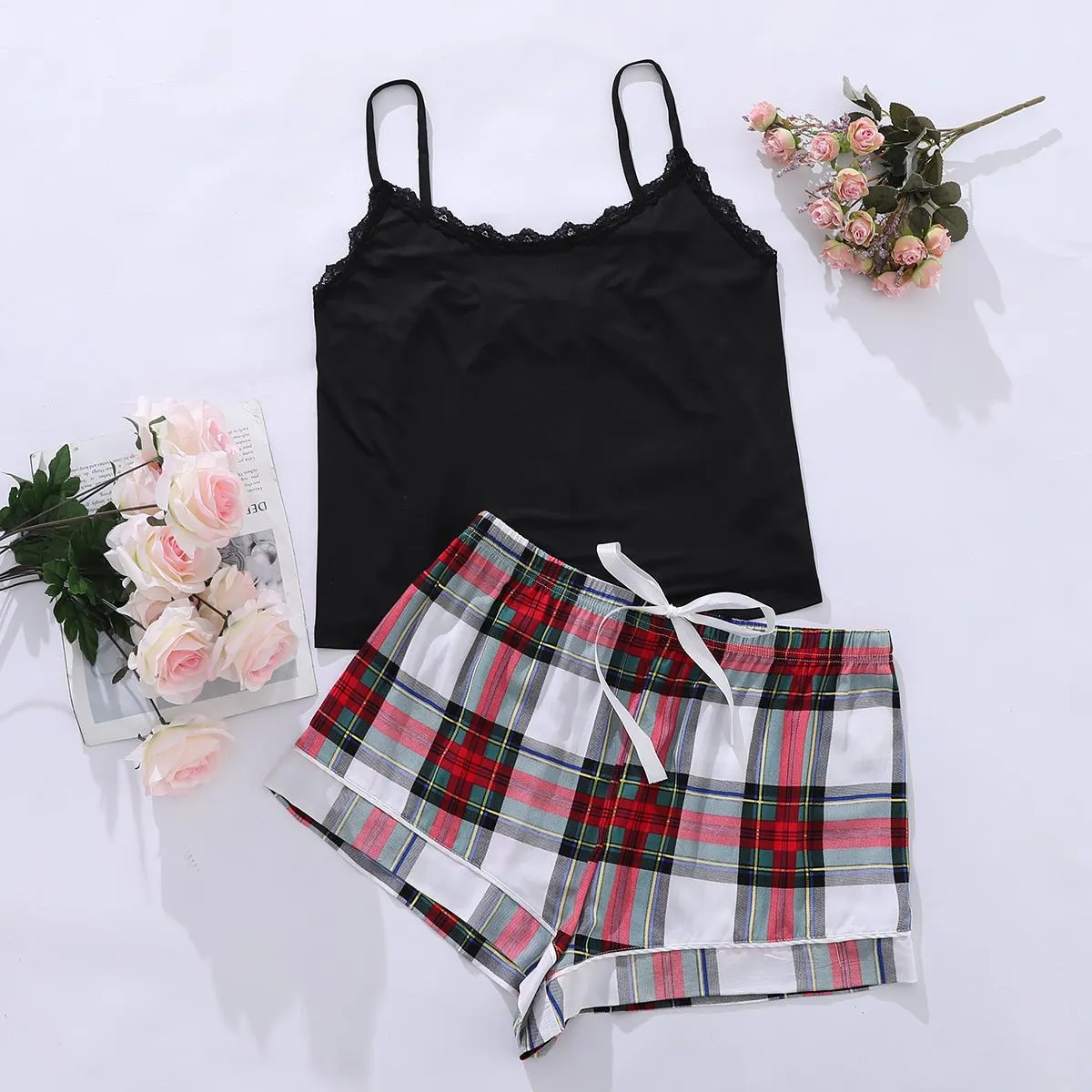 Plus Size Pajamas Women Spring Summer Sling Backless Leopard Print Homewear Suit
