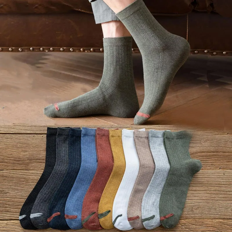 Plus Size Pure Color Liner Cotton Socks(6 Pairs)