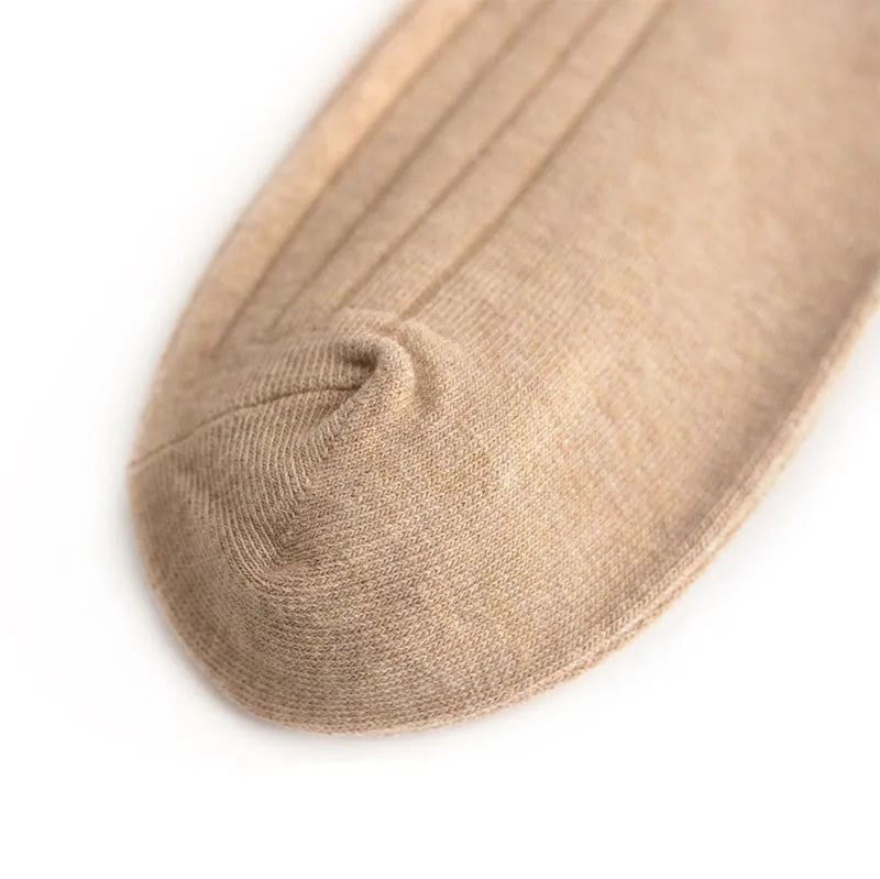 Plus Size Solid Stripes Crew Socks(3 Pairs)