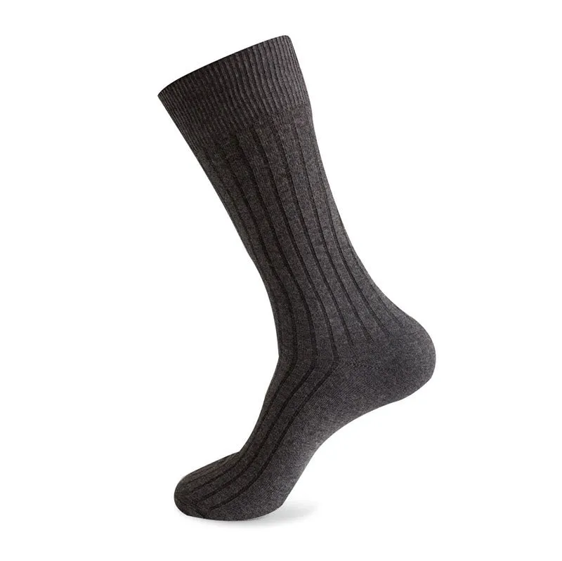 Plus Size Solid Stripes Crew Socks(3 Pairs)