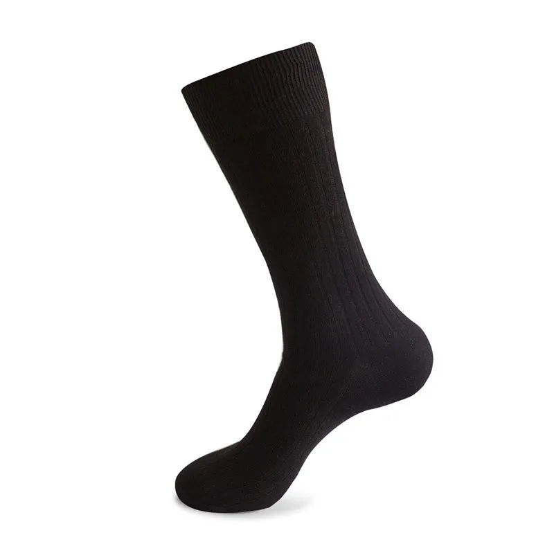 Plus Size Solid Stripes Crew Socks(3 Pairs)