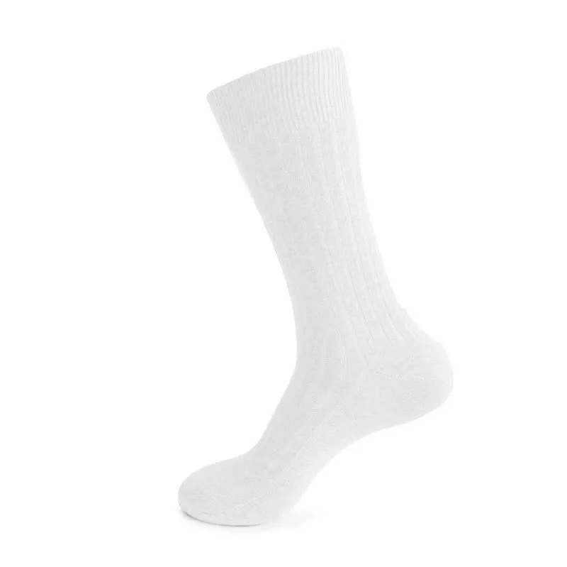 Plus Size Solid Stripes Crew Socks(3 Pairs)