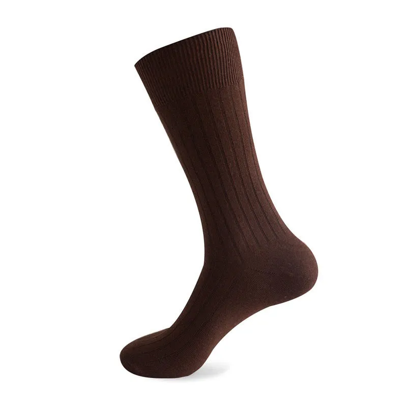 Plus Size Solid Stripes Crew Socks(3 Pairs)