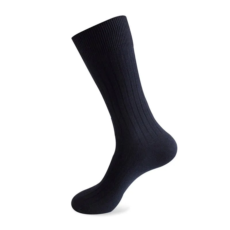 Plus Size Solid Stripes Crew Socks(3 Pairs)