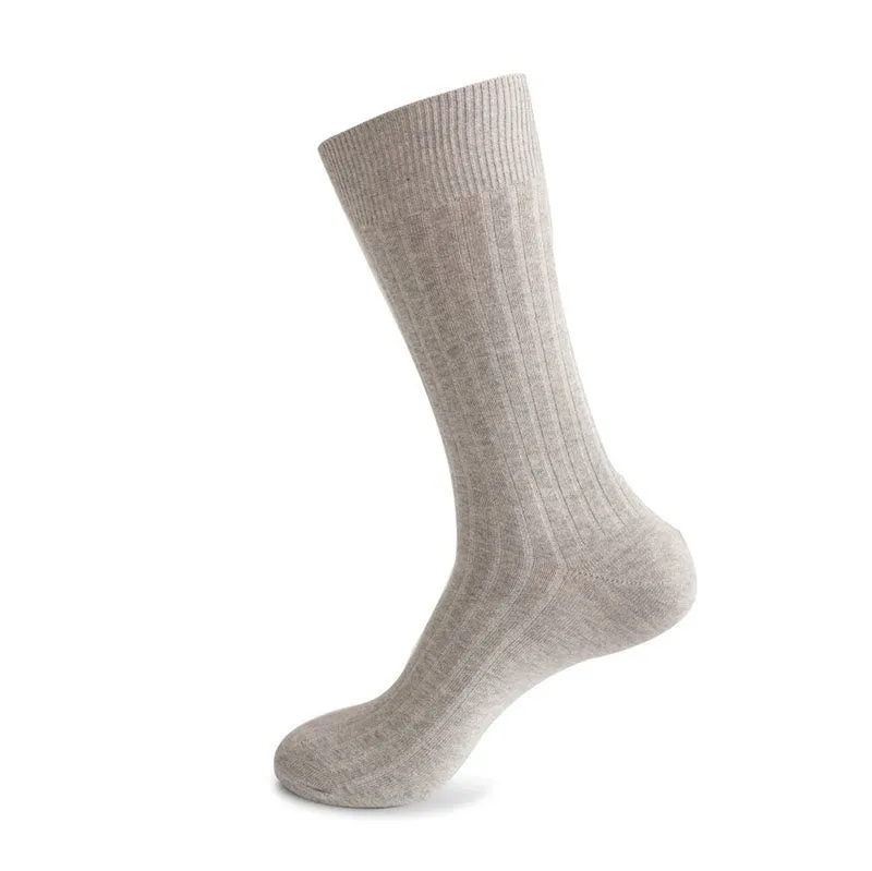 Plus Size Solid Stripes Crew Socks(3 Pairs)