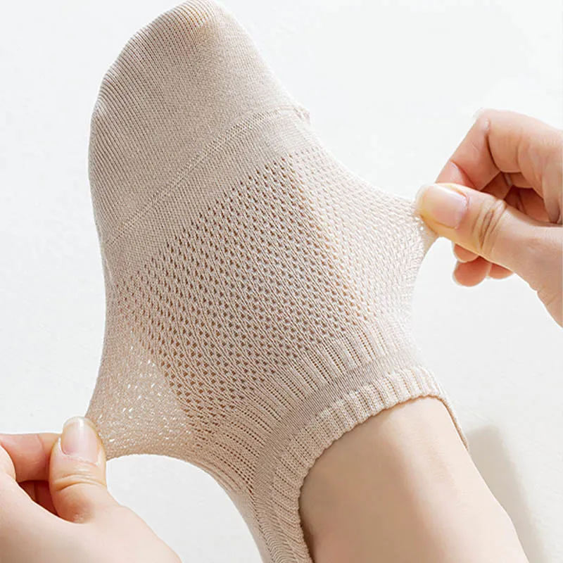 Plus Size Summer Mesh No Show Socks(5 Pairs)