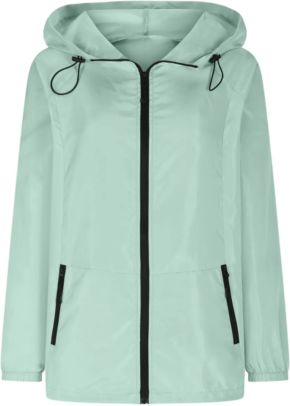 Rain Jacket for Women Waterproof Lightweight Hooded Raincoat for Hiking Travel Outdoor Casual Loose Jackets Coats
