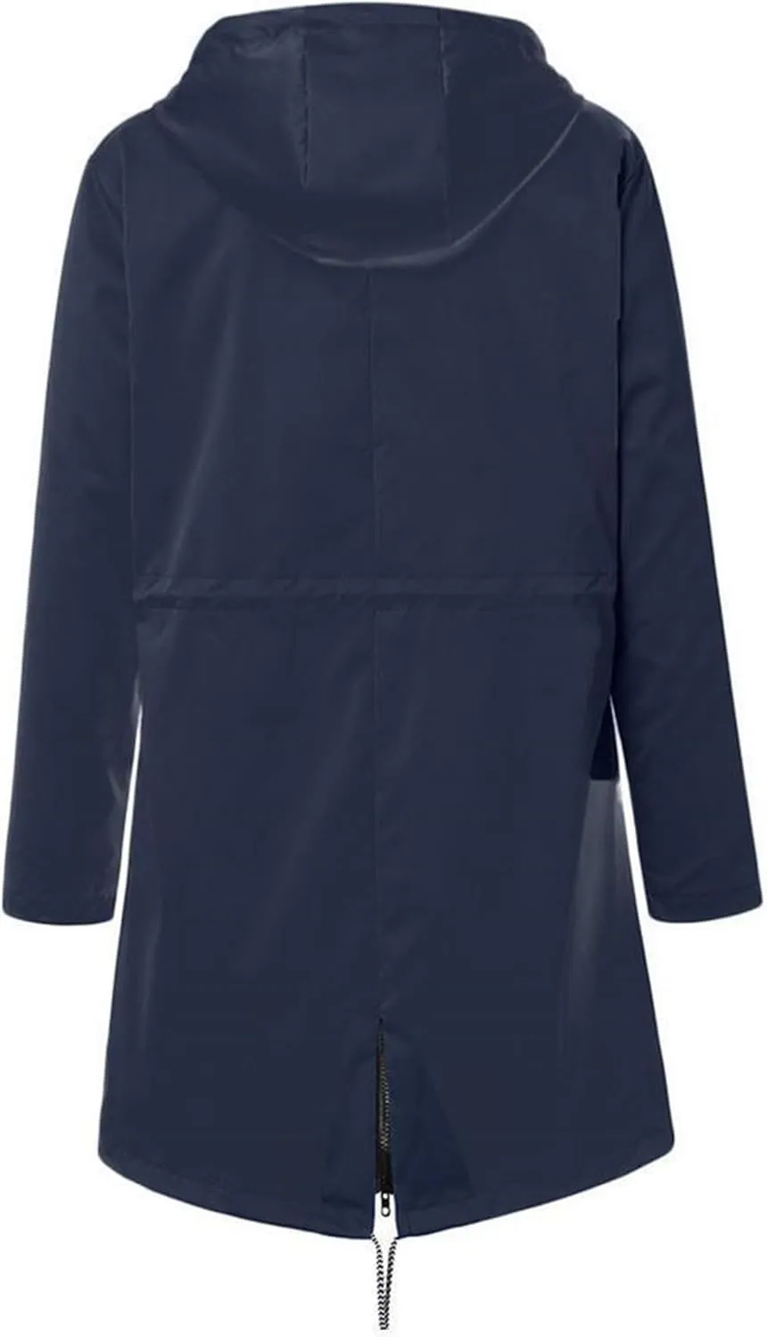 Rain Jacket for Women Waterproof Raincoat Zip Up Hooded Jackets Outdoor Windbreaker Lightweight Trench Coat