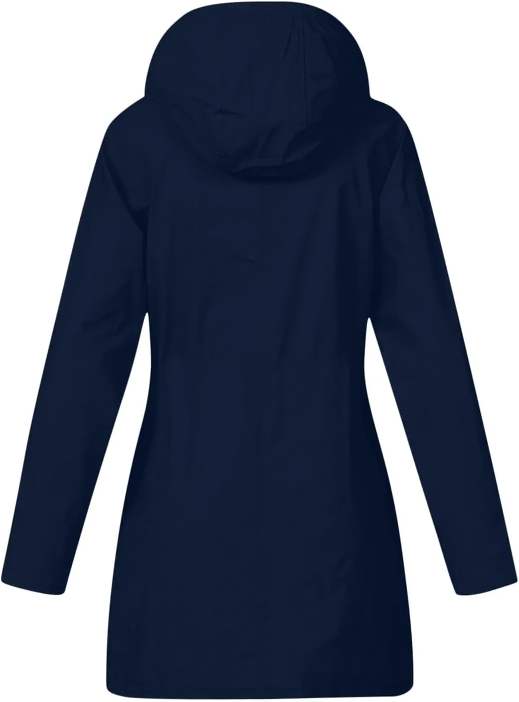 Rain Jacket for Women Windproof with Hood Long Hooded Trench Coats Lined Windbreaker Travel Jacket