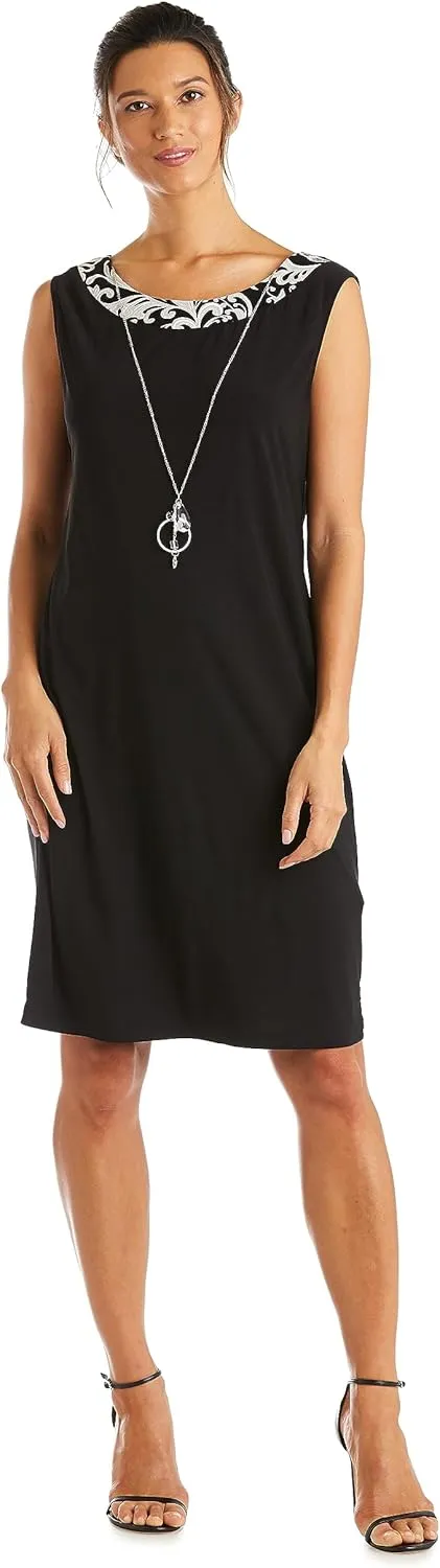 R&M Richards Womens 2PC Printed Two Piece Dress