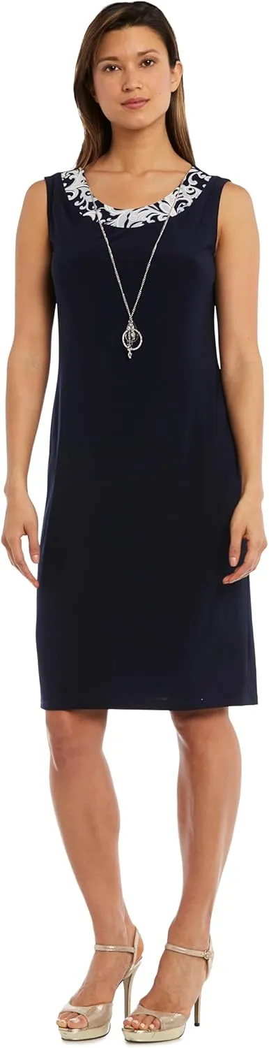 R&M Richards Womens 2PC Printed Two Piece Dress