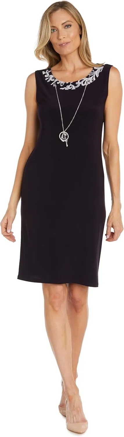R&M Richards Womens 2PC Printed Two Piece Dress