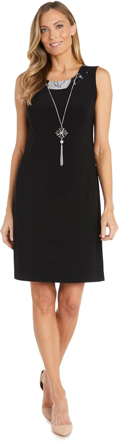 R&M Richards Womens 2PC Printed Two Piece Dress