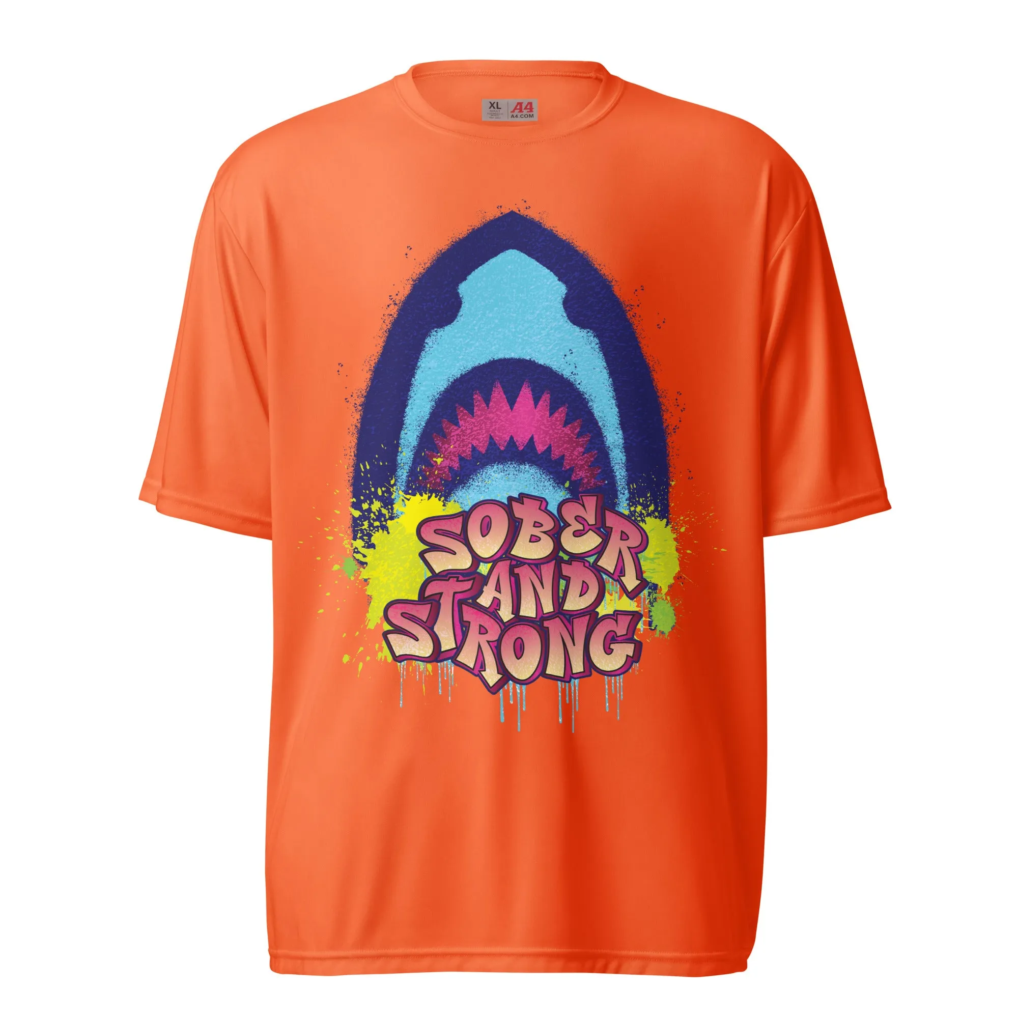 Recovery Junkie Shark Unisex performance crew neck t-shirt