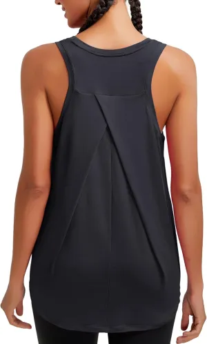 RUNNING GIRL Womens Workout Tops for Women Racerback Tank Tops Mesh Yoga Shirts Athletic Tank Tops Sleeveless Gym Clothes