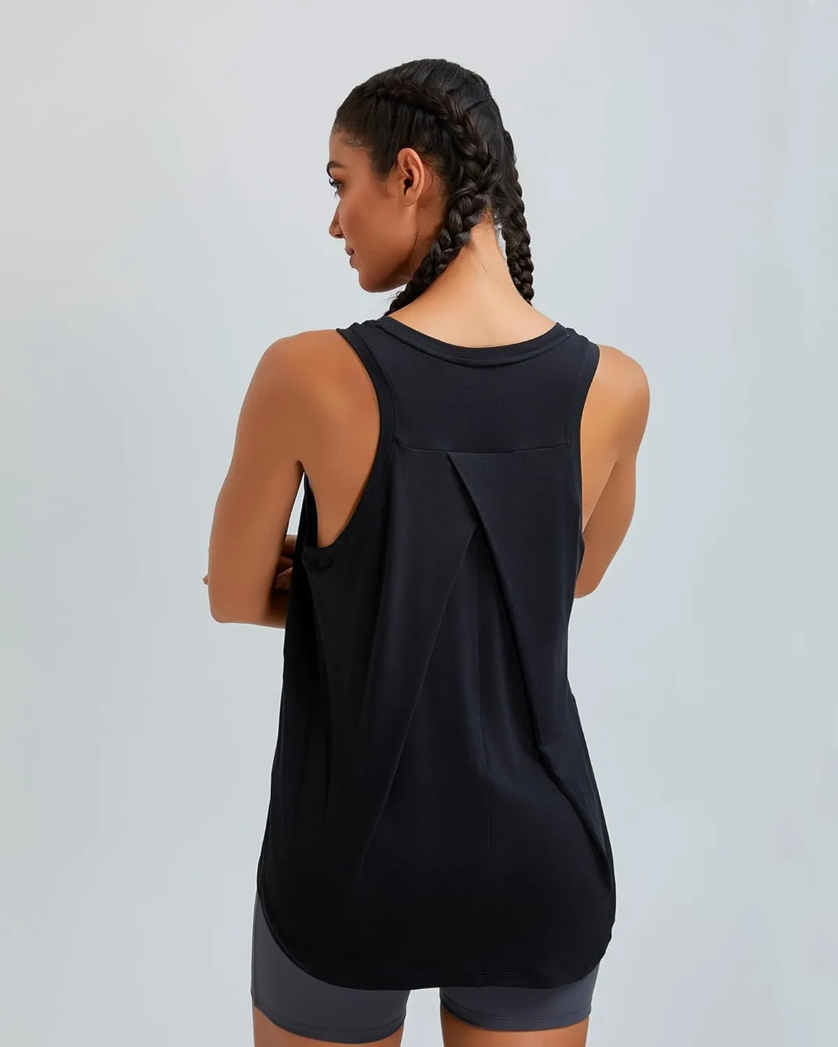 RUNNING GIRL Womens Workout Tops for Women Racerback Tank Tops Mesh Yoga Shirts Athletic Tank Tops Sleeveless Gym Clothes