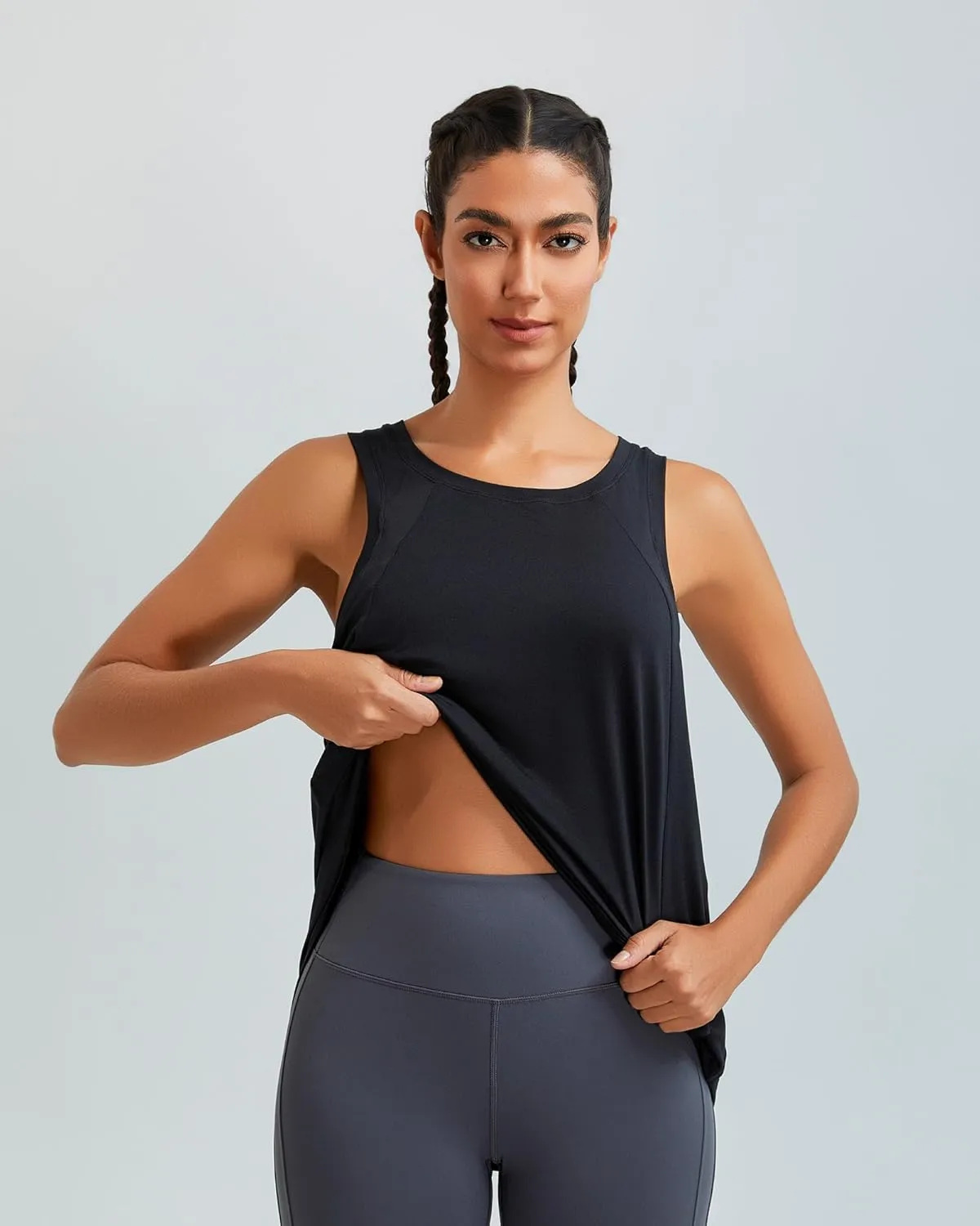 RUNNING GIRL Womens Workout Tops for Women Racerback Tank Tops Mesh Yoga Shirts Athletic Tank Tops Sleeveless Gym Clothes