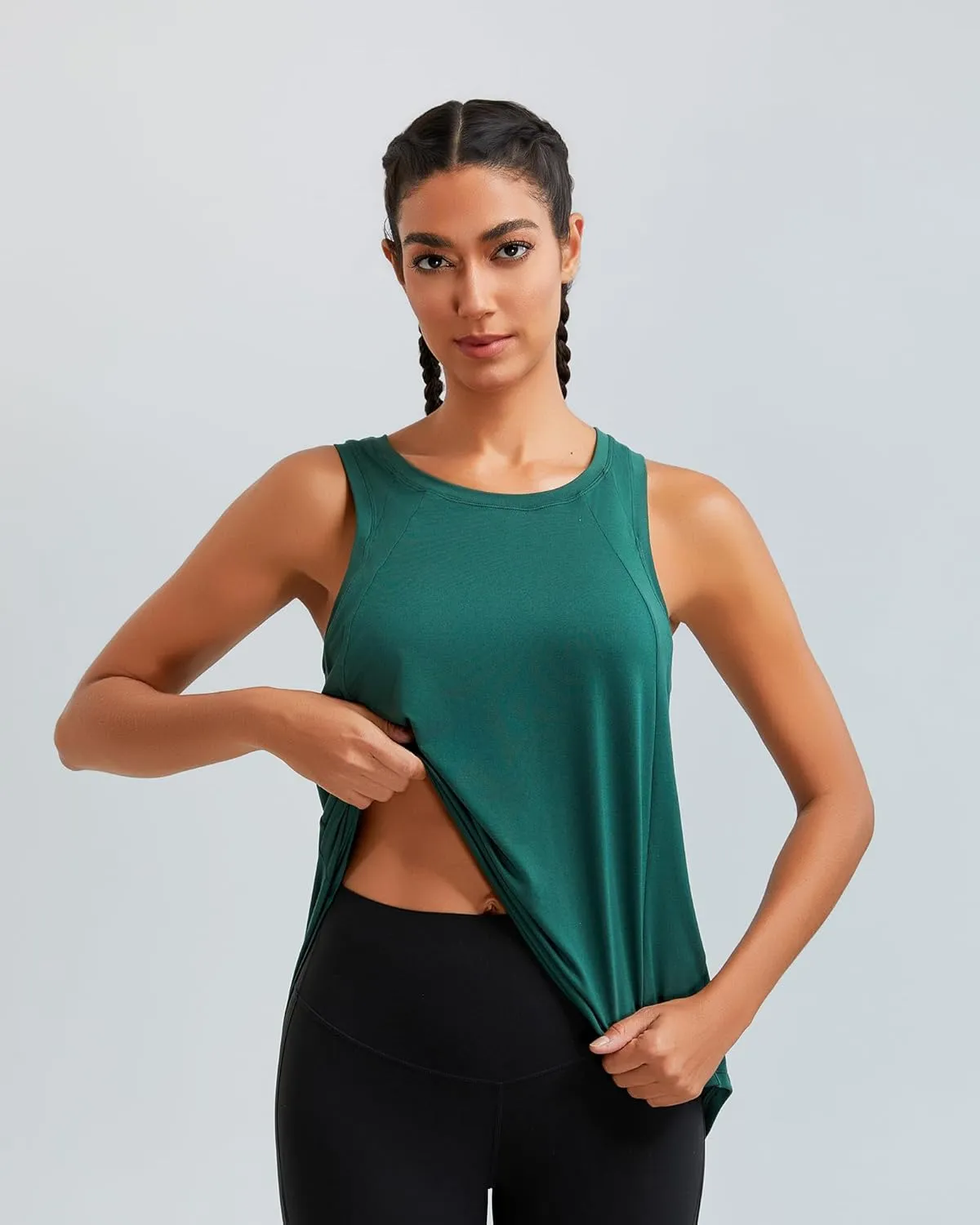 RUNNING GIRL Womens Workout Tops for Women Racerback Tank Tops Mesh Yoga Shirts Athletic Tank Tops Sleeveless Gym Clothes