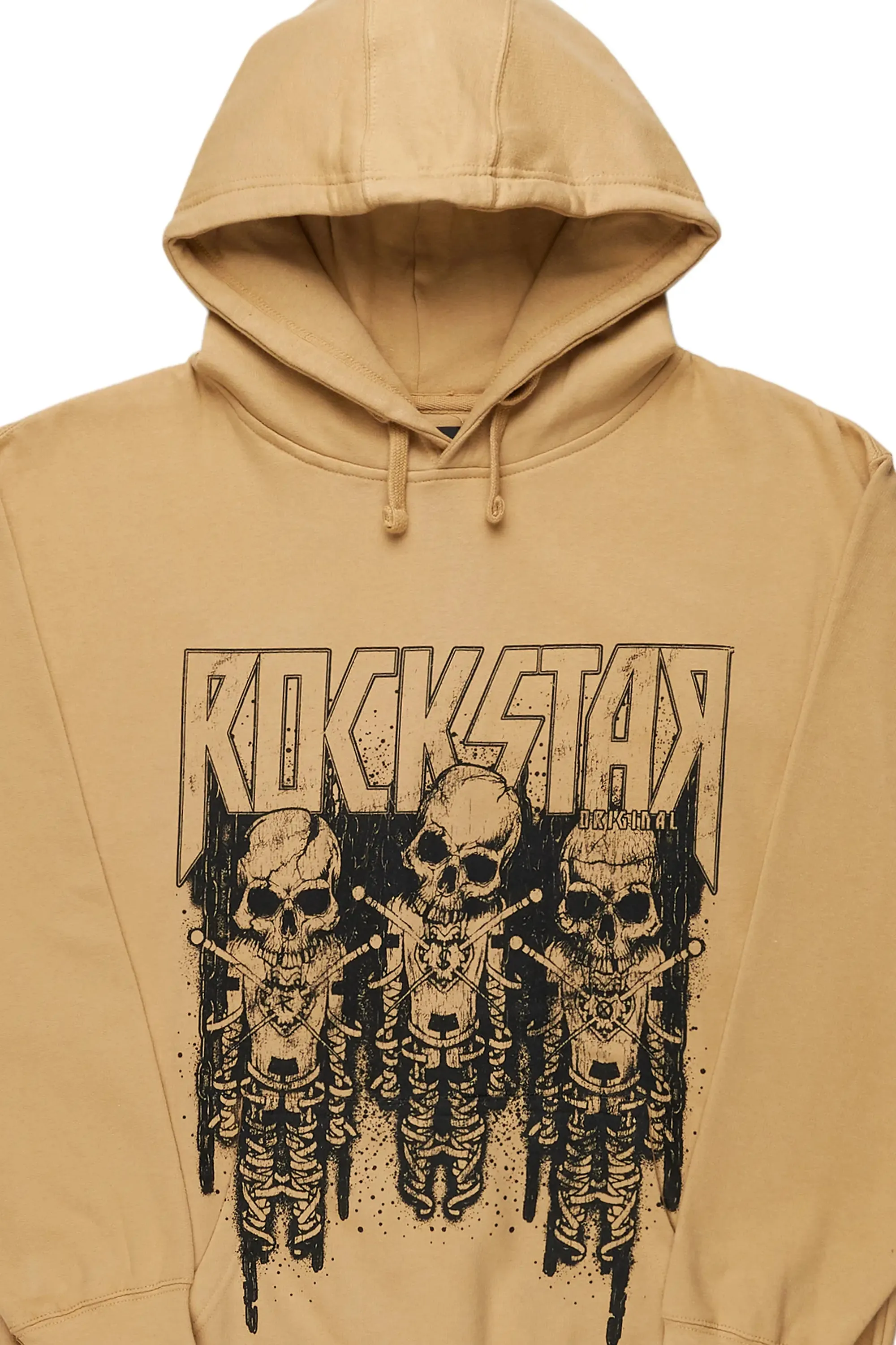Sabbath Beige Graphic Printed Hoodie