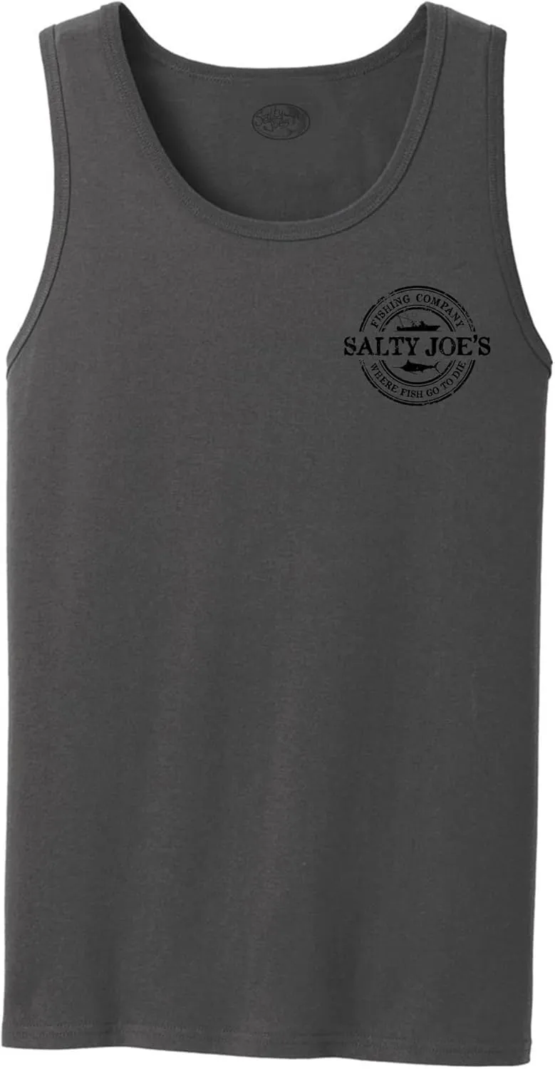 SALTY JOES Men's Fishing Co. Logo Cotton Tank Tops