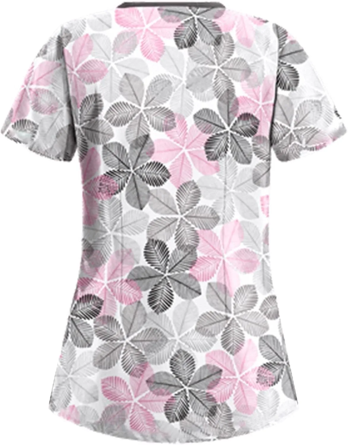 Scrubs for Women Printed V Neck Care Workwear Short Sleeve Casual T Shirts Dressy Plus Size Working T-Shirts