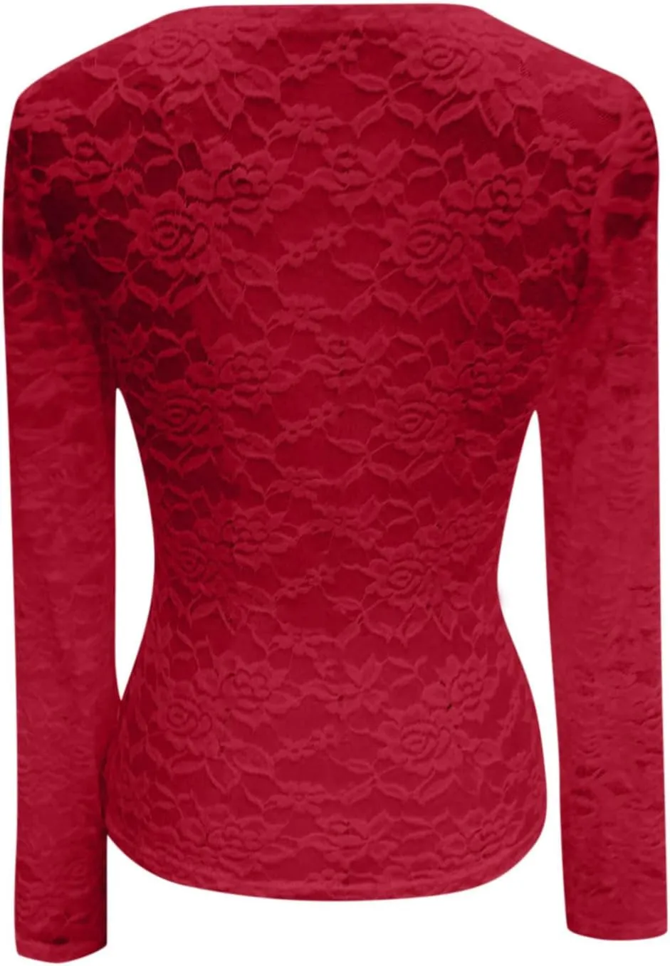 See Through Mesh Tops for Women Sheer Long Sleeve Sexy Deep V Neck Blouses Undershirts Slim Fit Floral Lace Tee Shirt