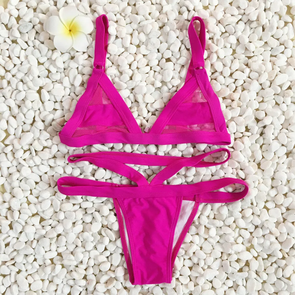 Sexy Mesh Women's Bikini Set