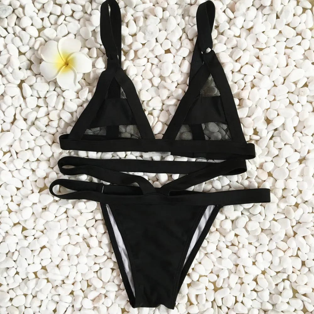 Sexy Mesh Women's Bikini Set
