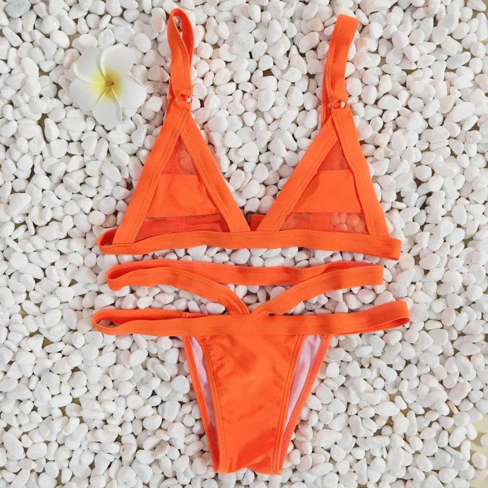 Sexy Mesh Women's Bikini Set