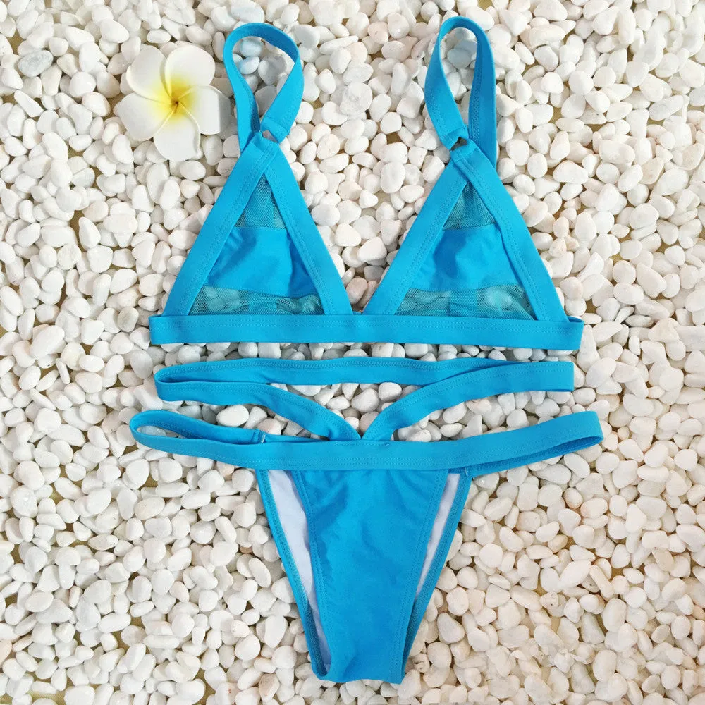 Sexy Mesh Women's Bikini Set
