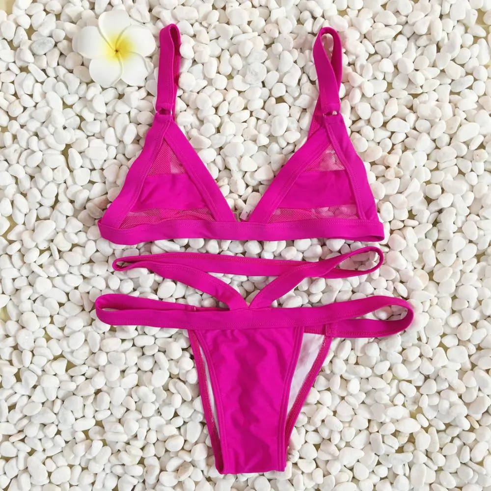 Sexy Mesh Women's Bikini Set