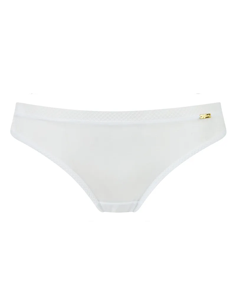 Sheer See Through Thong Panty Gossard Glossies White