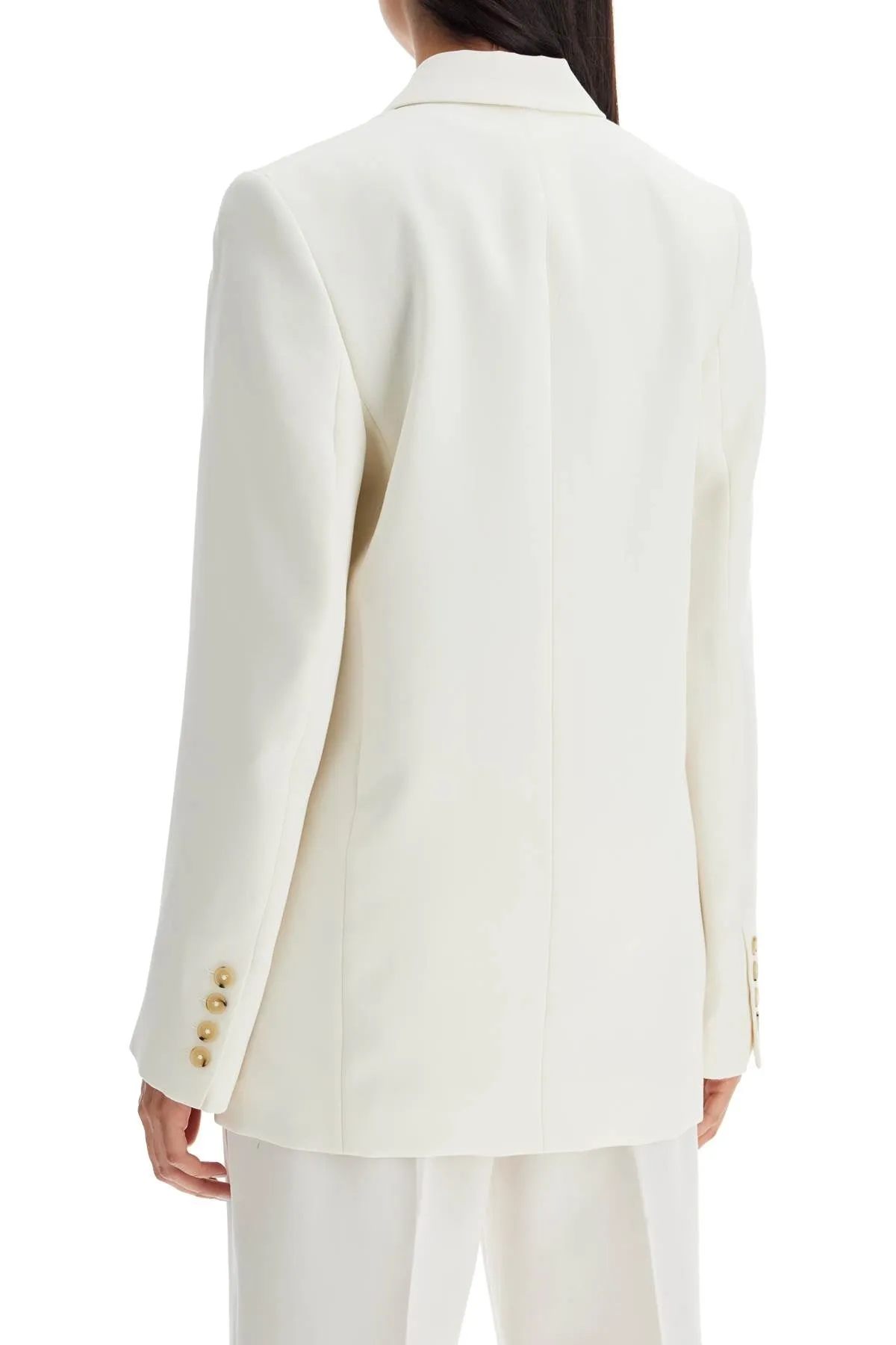 single-breasted canvas blazer 243 WRZ869 FB0065 OFF WHITE