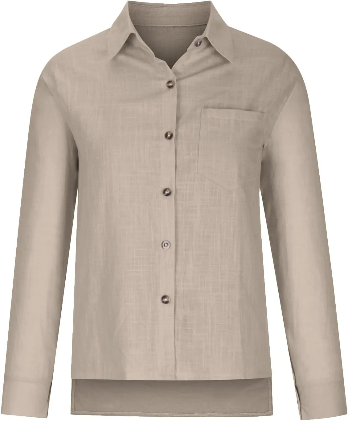 SMIDOW Womens Cotton Linen Button Down Shirt