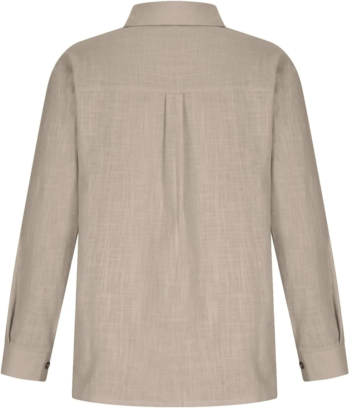 SMIDOW Womens Cotton Linen Button Down Shirt