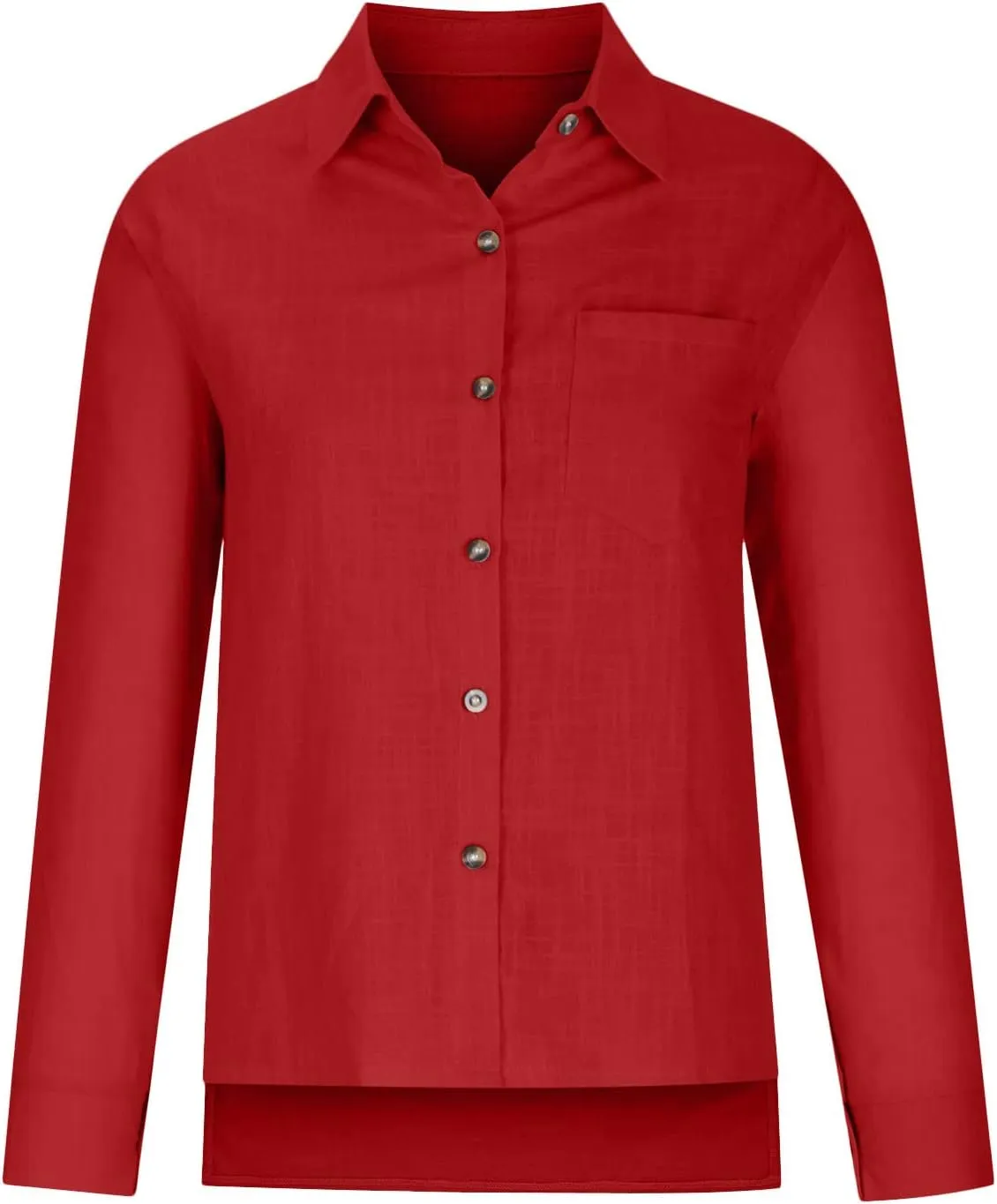 SMIDOW Womens Cotton Linen Button Down Shirt