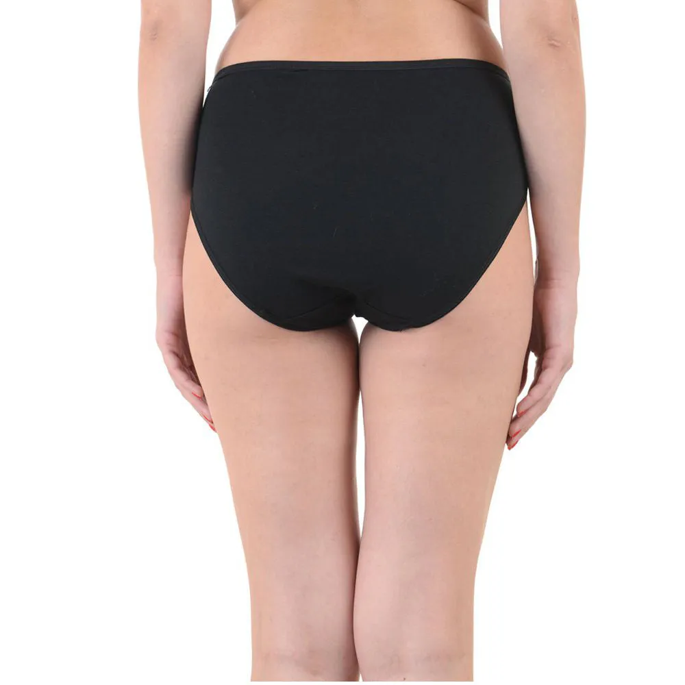 Snazzy Way Just My Size Women's Plus Size Tagless Black Cotton Panties