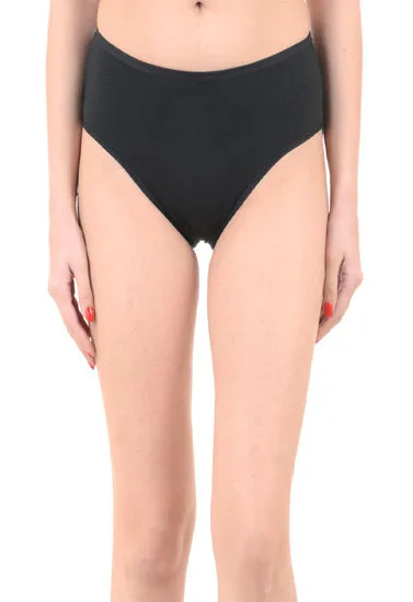 Snazzy Way Just My Size Women's Plus Size Tagless Black Cotton Panties