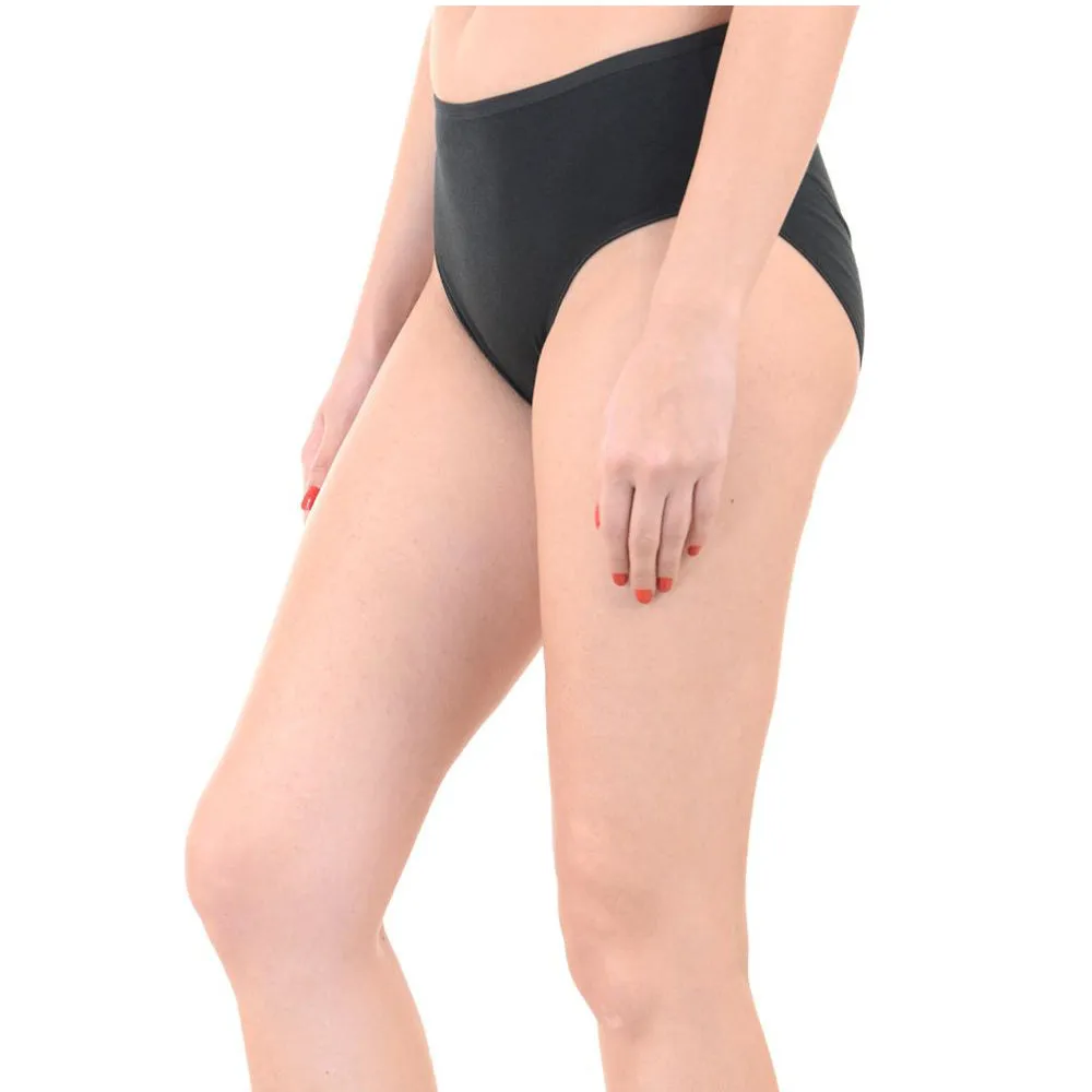 Snazzy Way Just My Size Women's Plus Size Tagless Black Cotton Panties