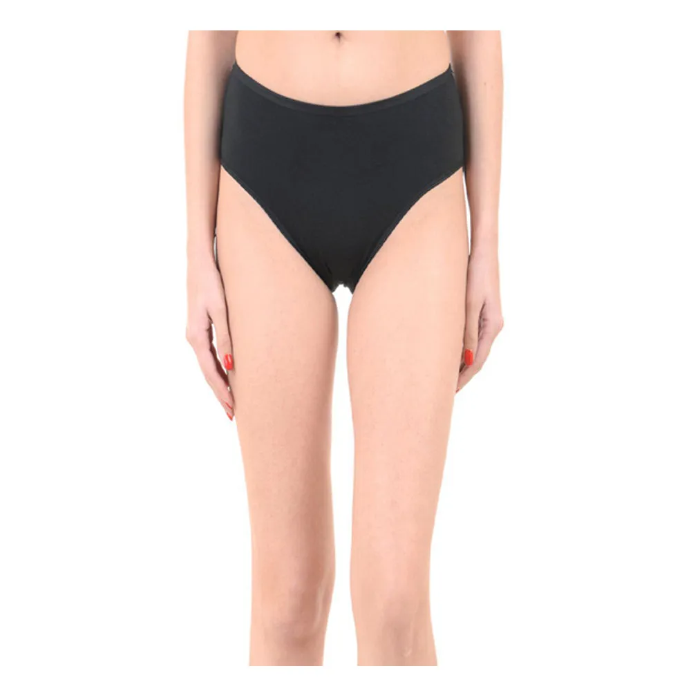 Snazzy Way Just My Size Women's Plus Size Tagless Black Cotton Panties