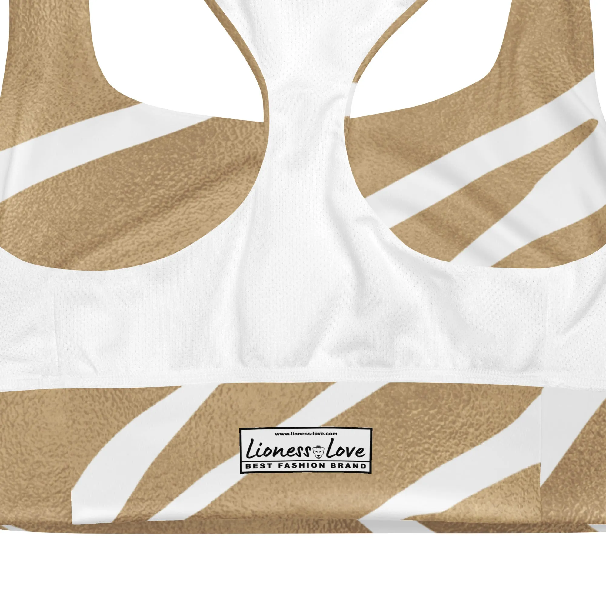 Sports Bra Chic Gold Animal Print, lioness-love