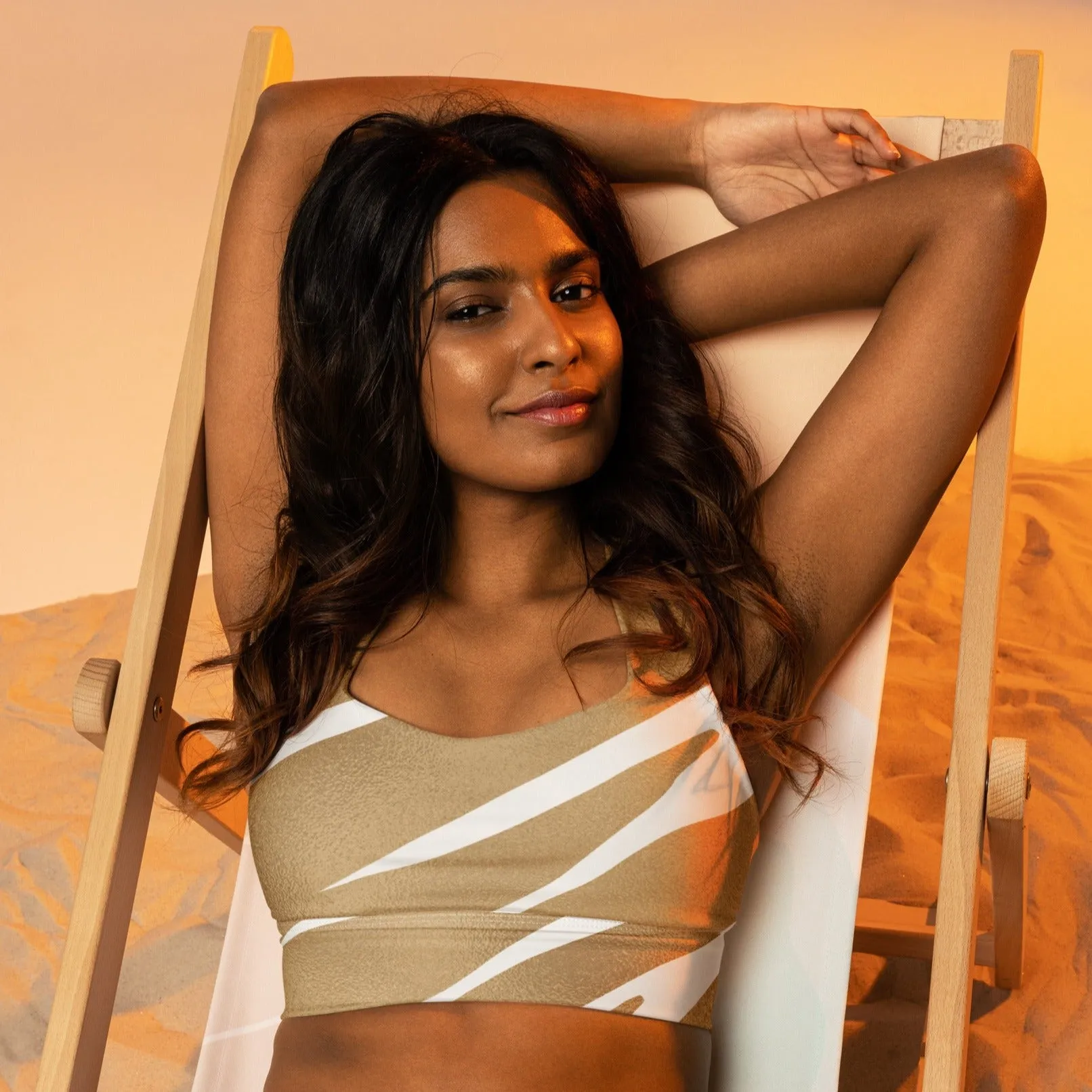 Sports Bra Chic Gold Animal Print, lioness-love