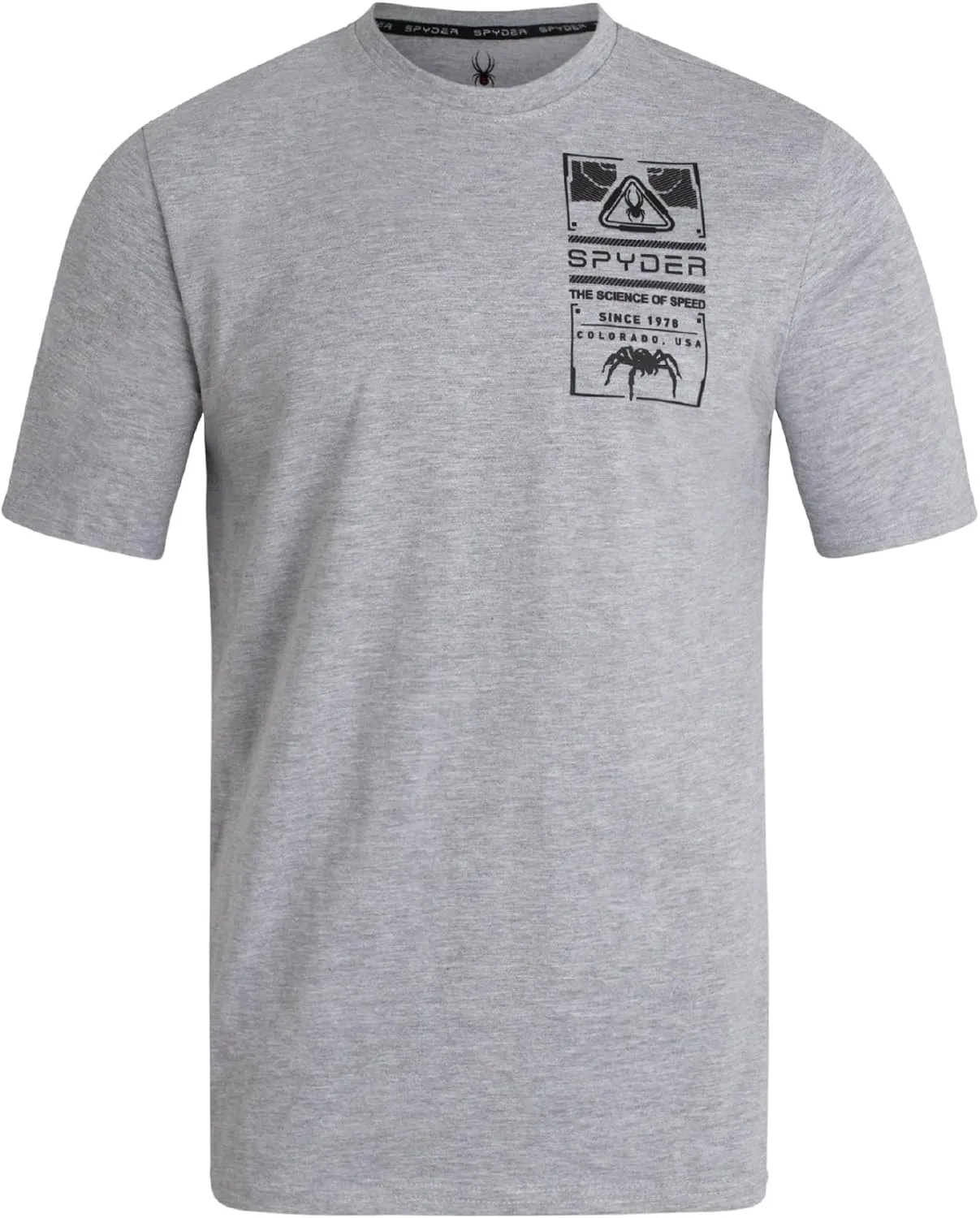 Spyder Mens Graphic T-Shirts - Soft Cotton Blend Classic Crewneck Short Sleeve Shirts for Men, Casual Shirts for Daily Wear