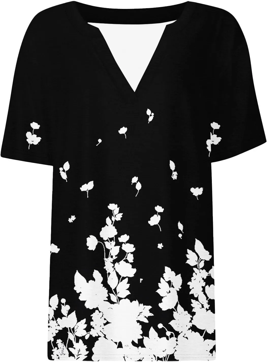 Summer Tops for Womens 2025 Short Sleeve T-Shirts Trendy Fashion Clothes V Neck Tshirts Ladies Casual Blouses