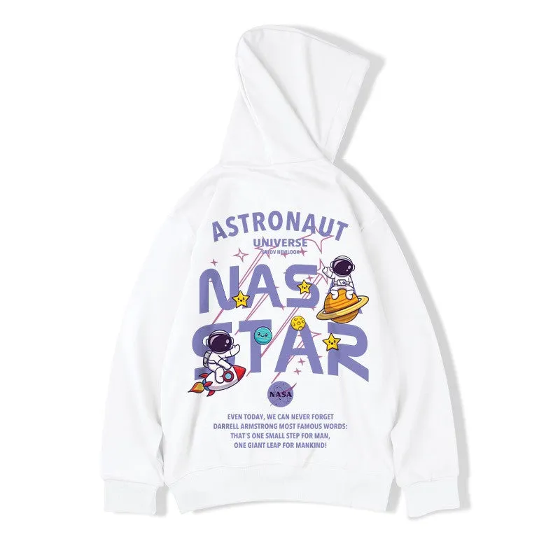 Sweatshirt male astronaut hoodies plus size