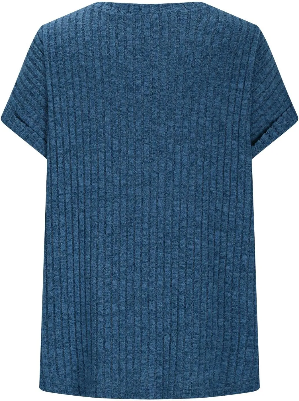 T Shirts for Women V Neck Ribbed Knit Casual Shirts Basic Tees Tops 2025 Summer Slim Fit T-Shirts Going Out Outfits