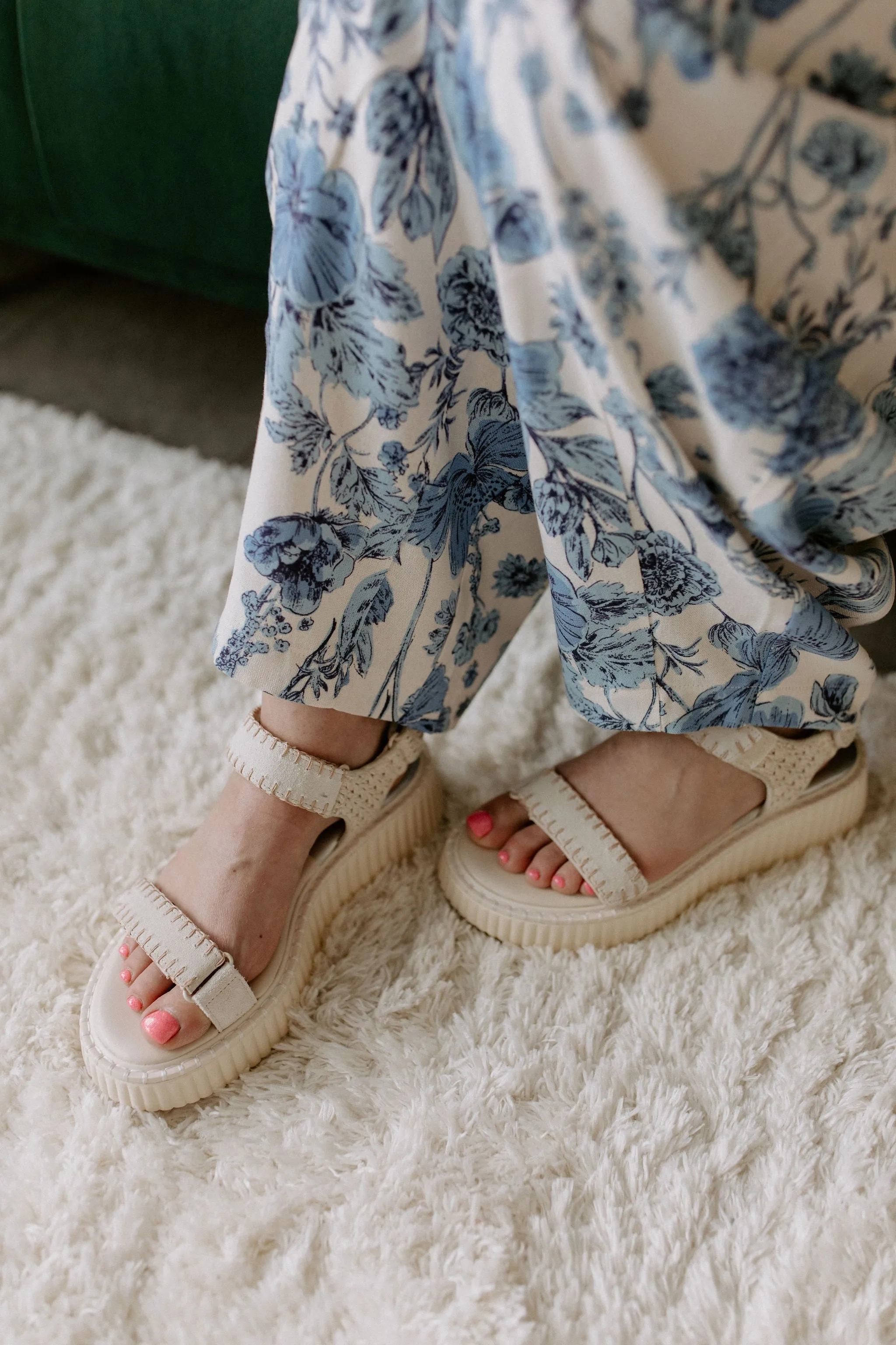 The Sonoma Floral Lantern Pant by NLT - Denim Blue - PLUS