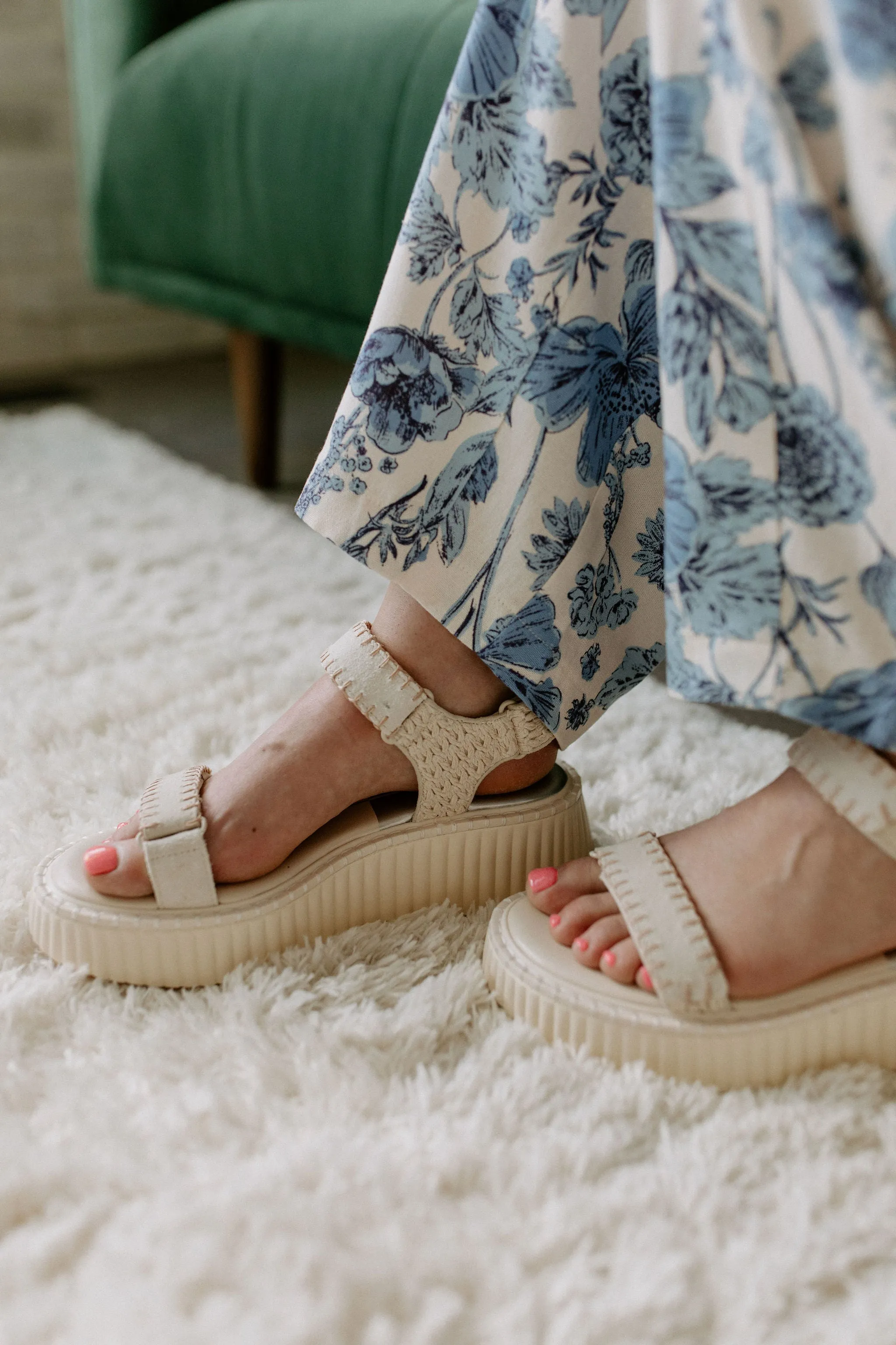 The Sonoma Floral Lantern Pant by NLT - Denim Blue - PLUS