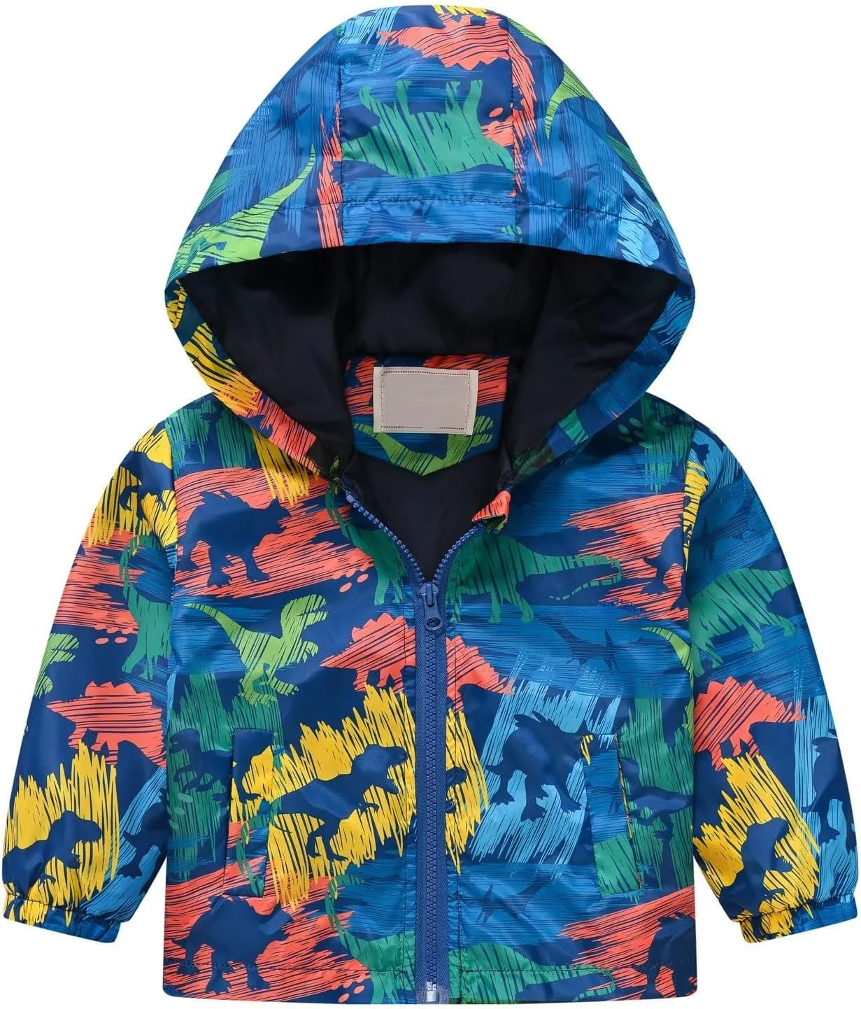 Toddler Baby Spring Jacket Girls Boys Cute Cartoon Windbreaker Coats Rain Jacket Hooded Zip Light Outerwear
