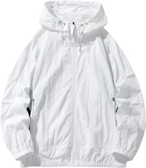 Trench Coat Men Hooded Poncho Outerwear Waterproof Work Lightweight Outerwear